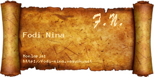 Fodi Nina névjegykártya